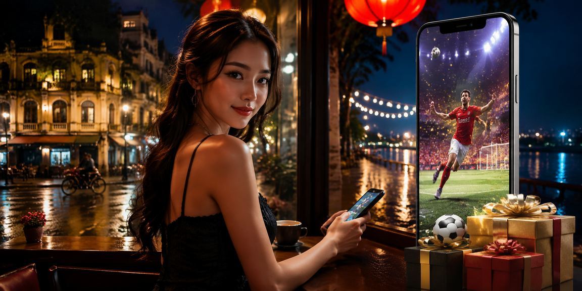 Người dùng theo dõi kết quả xổ số và cá cược tại quán cà phê Hà Nội buổi sáng