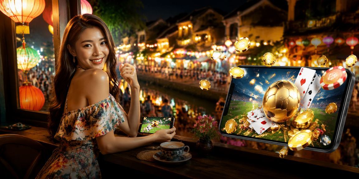 Người chơi xsqngai thưởng thức card game tại Hội An